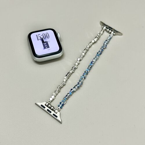 日本DEMIU碎银适用iwatch手表表带S11串珠苹果表带s10applewatch