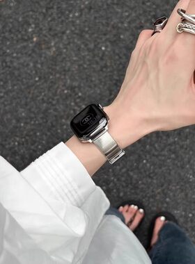 日本DEMIU适用iwatch9手表带applewatchse猫眼竹节s10高级s8