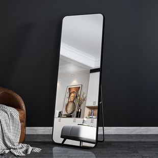 速发全身落地镜子家用卧室入户门口衣帽立拍照男士间地式落镜