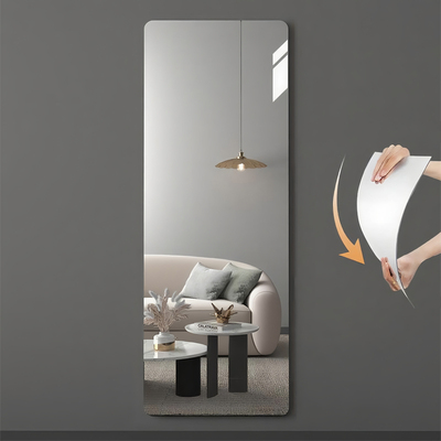 亚克力软镜子贴墙自粘家用全身穿衣镜贴墙上的不变形免打孔试衣镜
