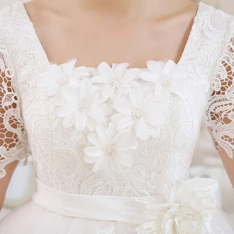 Red fitted wedding dress for pregnant for bride, suitable for teen, plus size, high waist