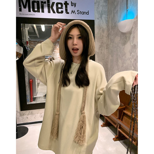 阿一 温暖底牌 300g蛋白姜绒打底衫女加绒秋冬中长款保暖内搭上衣