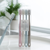 简约软毛牙刷带保护套成人女士男士 套装 专用大人家用家庭装 组合装