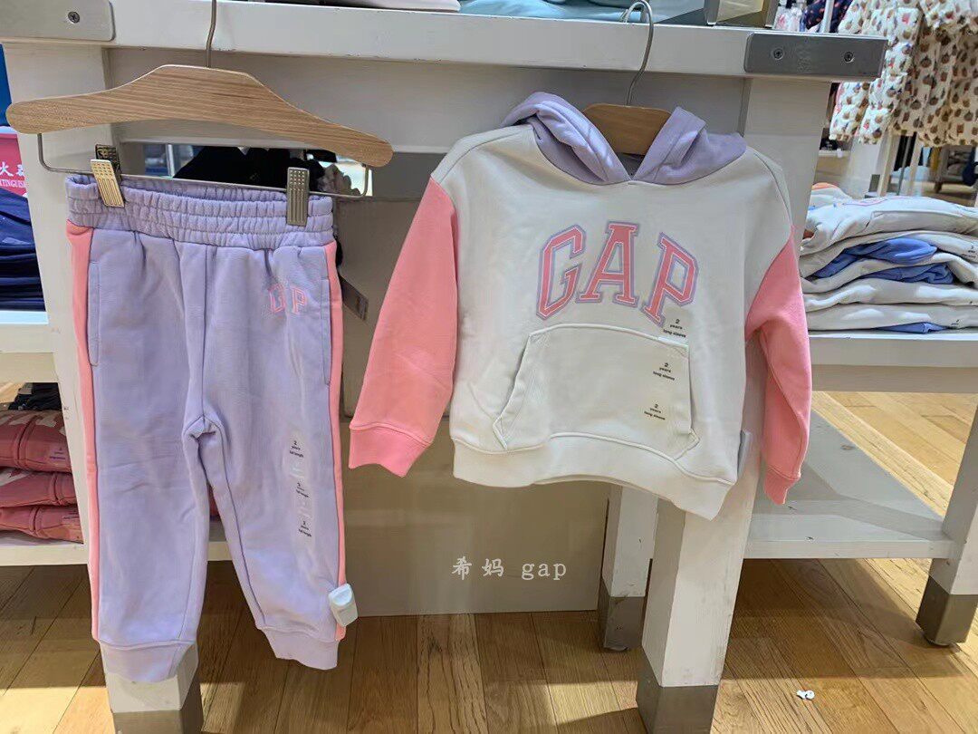 雪糕系列Gap女童LOGO法式圈织软运动裤507797儿童装卫裤507057怎么样,好用不?