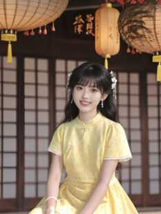 新中式国风少女改良旗袍裙女夏季新款鹅黄色中国风裙子盘扣高级感