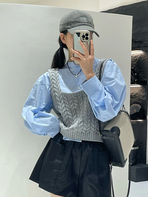 送运费险！时尚套装马甲衬衫穿搭