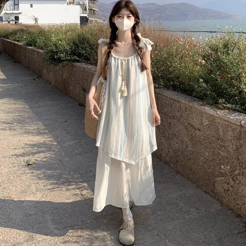 海边度假风绝美连衣裙女