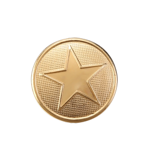 金色五角星纽扣军大衣保安制服衣服金属扣子毛衣外套高档钮扣配件
