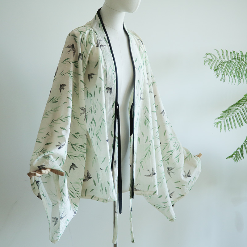 春下汉服北朝褶衣天丝混纺阔袖上衣魏晋南北朝女士夏秋款短上衣