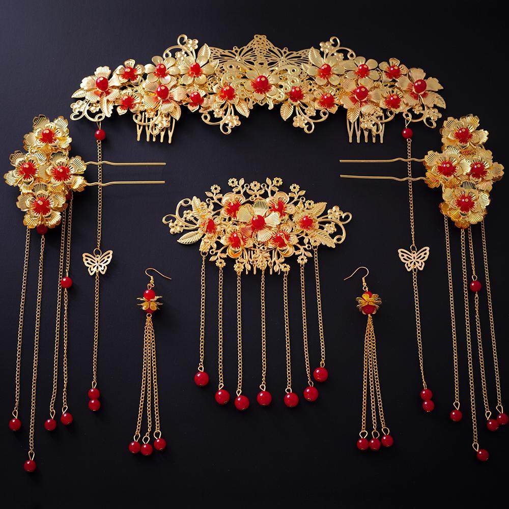 中式古装新娘秀禾服头饰流苏步摇发簪婚礼旗袍发饰龙凤褂饰品配饰,饰品/流行首饰/时尚饰品新,发饰,淘宝优惠券,粉丝福利购,淘宝优惠卷