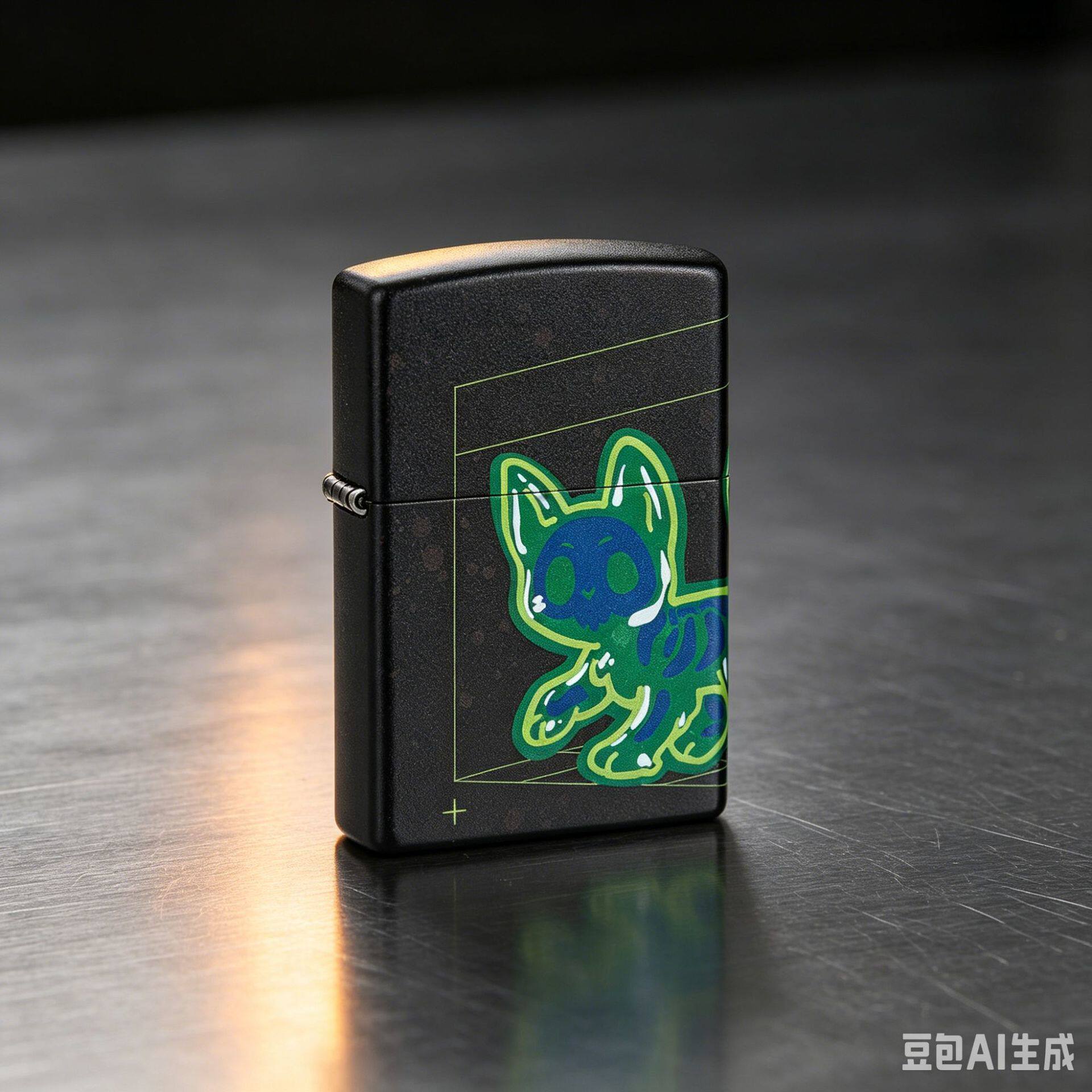 美国Zippo 打火机之宝正品彩印黑哑漆薛定谔的猫煤油国潮送男朋友