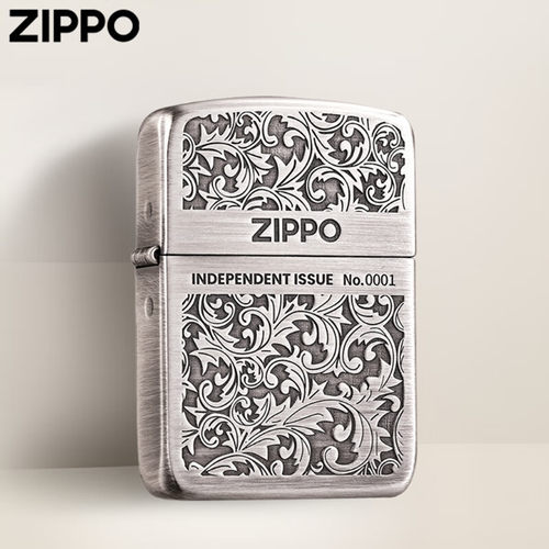 美国Zpio打火机之宝正品1941复刻古银双面唐草煤油防风送礼佳品