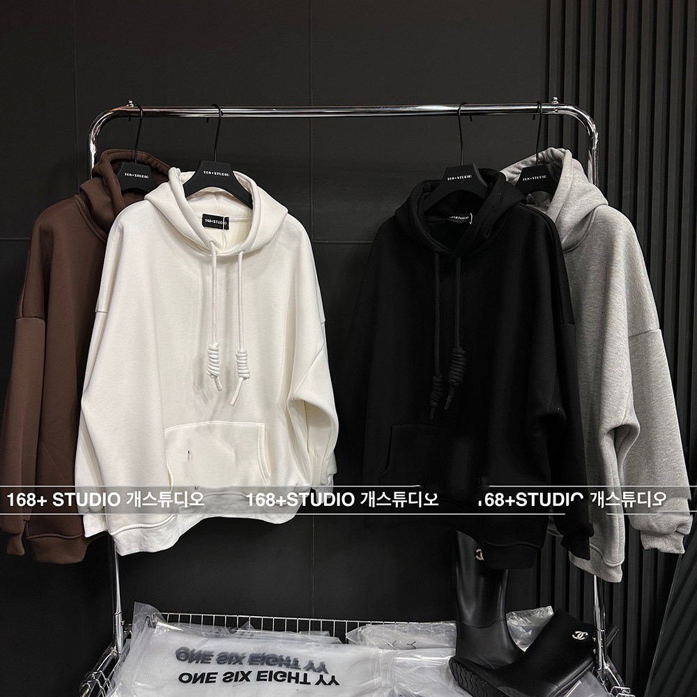 加绒加厚卫衣外套女2025新款爆款秋冬慵懒净版纯色连帽大绳子上衣