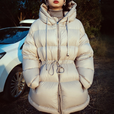 冬日暖炉！95白鹅绒中长款羽绒服