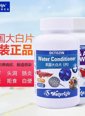英国大白片Waterlife水族箱鱼缸龙鱼观赏鱼肠炎内寄头洞凸眼外寄