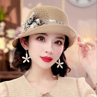 遮阳帽罗马风格 女夏天薄款 潮搭出游太阳帽草帽1267 新款 限时99元