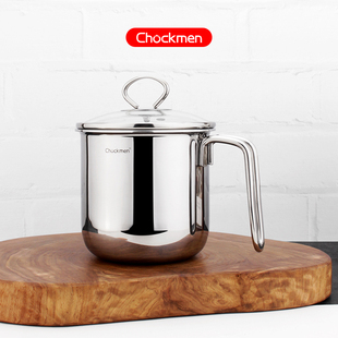 chockmen卓德铭18/10不锈钢直身10/12cm热奶杯奶锅辅食热黄酒黄油