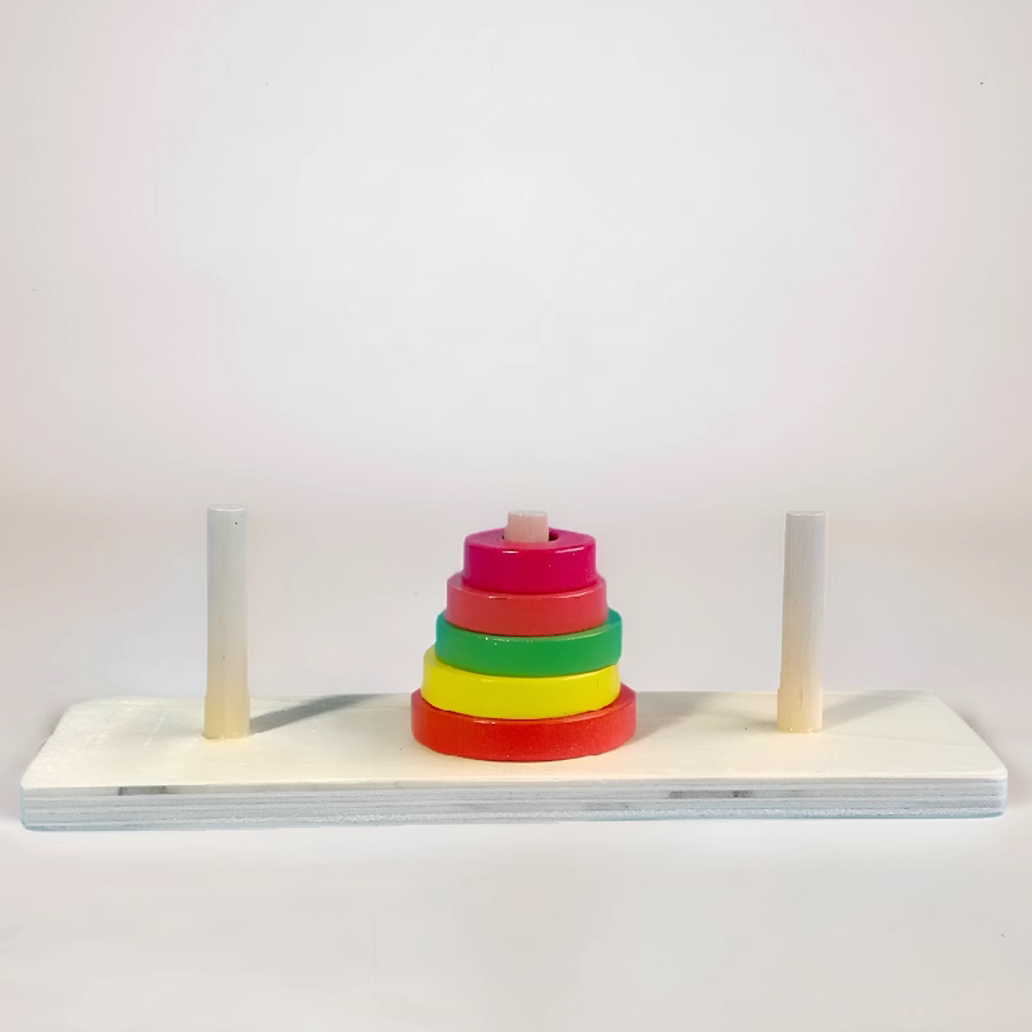 数学比赛教具拓扑解套递归数列推理科教礼物五层5阶汉诺塔河内塔