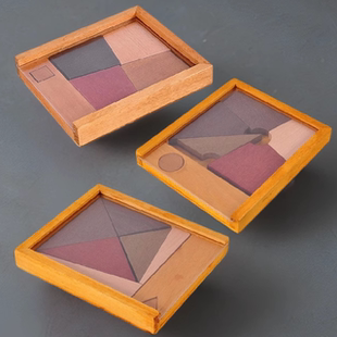 学校科技馆展 科学巧放方形圆形五巧板拓扑单柱四柱绳结解套 礼物