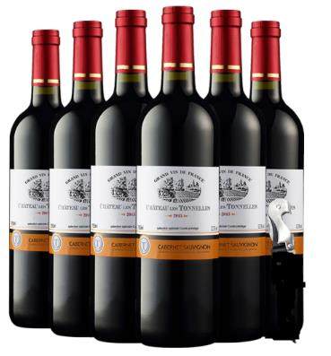 法国原酒进口红酒 图利斯酒庄干红葡萄酒整箱礼盒750ml*6瓶 扫码,酒类,干红静态葡萄酒,淘宝优惠券,粉丝福利购,淘宝优惠卷