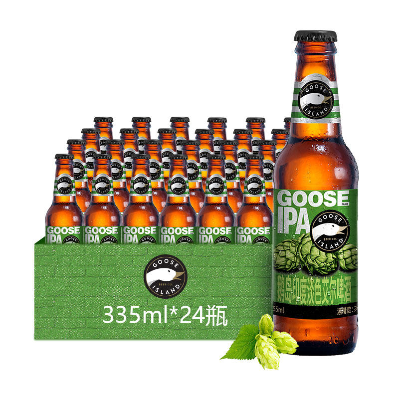 鹅岛啤酒(goose island)ipa印度淡色艾尔精酿啤酒355ml*24瓶装