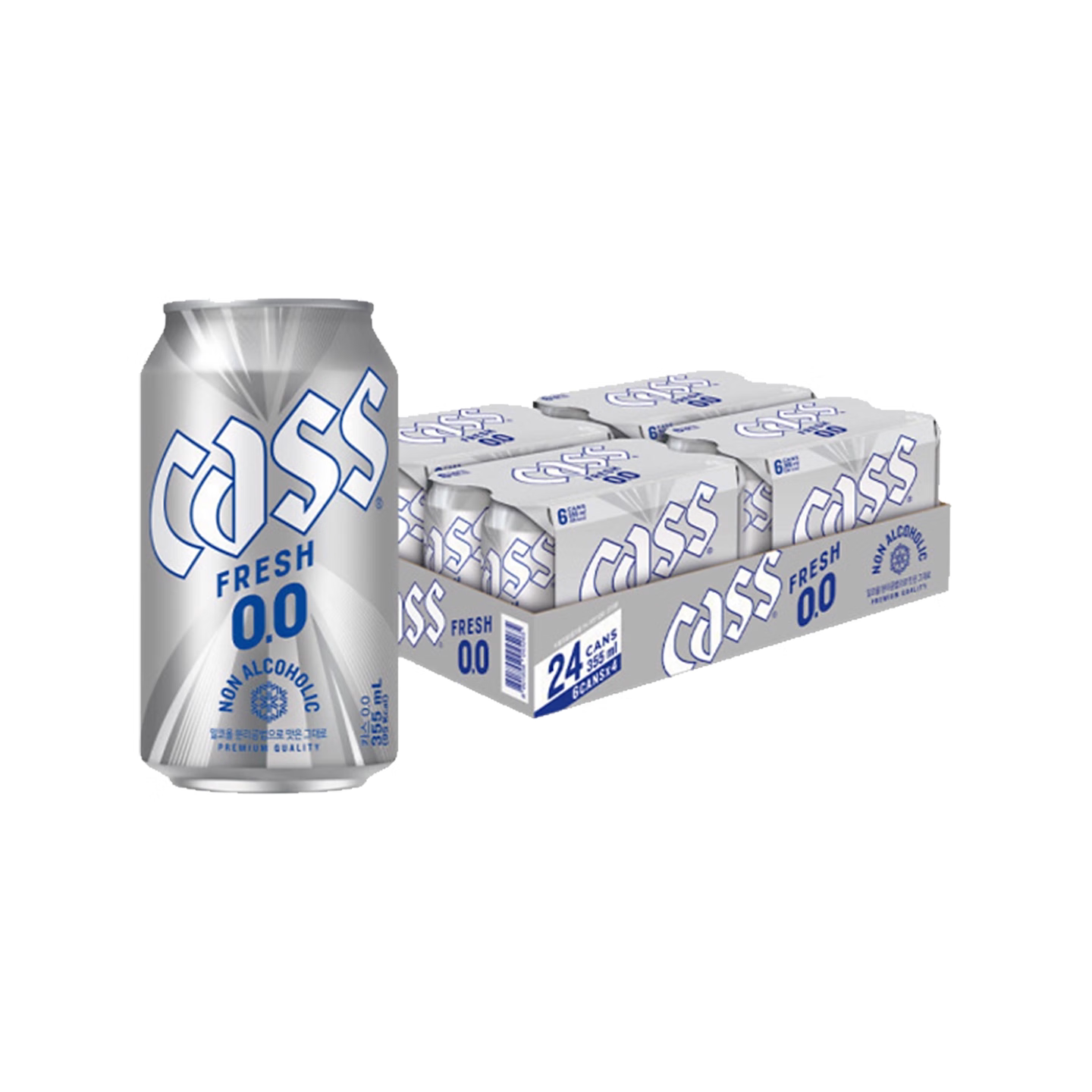 凯狮CASS啤酒 无醇系列 0度 整箱装 韩国原装进口 355ml*24罐图片