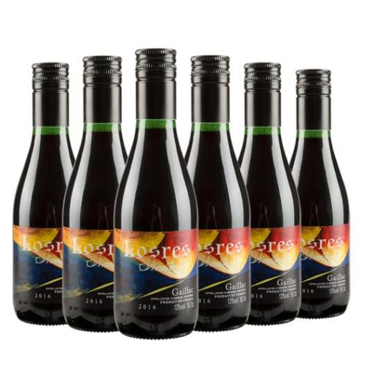 LOSRES法国红酒 洛瑞斯娜迪娅13度AOP级干红葡萄酒187ml*6支