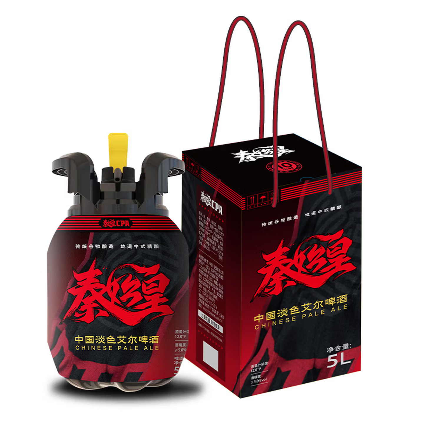 雪花啤酒 秦始皇CPA 中国特色淡色艾尔精酿啤酒 5L  单瓶装