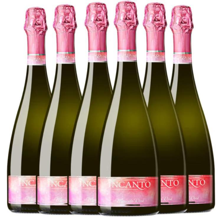 INCANTO起泡酒阿斯蒂莫斯卡托Moscato甜白气泡酒葡萄酒750ml*6支