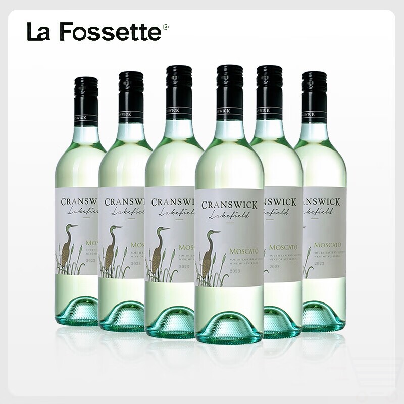 仙鹤湖地莫斯卡托低醇甜白葡萄酒气泡酒香槟澳洲原装进口750ml6瓶