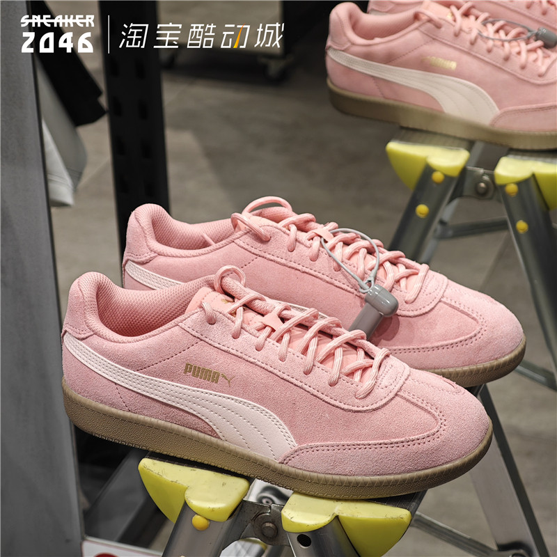 纯翻毛皮百搭T字头休闲德训鞋图片