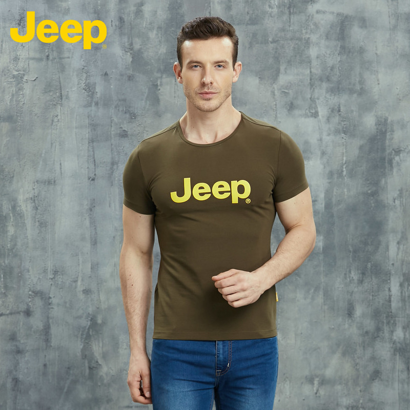JEEP/¼ªÆÕÏļ¾ÄÐ×°¶àÉ«´¿É«¶ÌÐäÉÏÒÂÔ²ÁìÓ¡»¨ÐÝÏÐTÐô JS8KT362