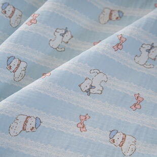 全棉双层皱纱布布头 柔软亲肤吸水透气 宝宝浴巾口水巾专用面料