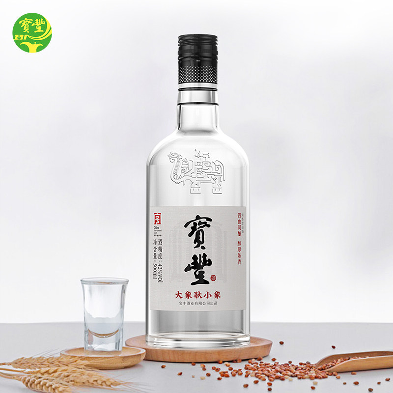 【酒厂直营】宝丰清香大曲酒 42度 大象驮小象500ml 单瓶装