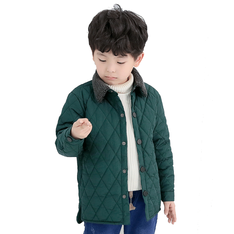 儿童棉服男童薄棉衣童装绗棉棉袄小男孩绣花加厚外穿夹棉内胆上衣