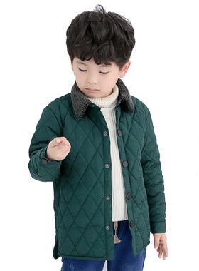 儿童棉服男童薄棉衣童装绗棉棉袄小男孩绣花加厚外穿夹棉内胆上衣