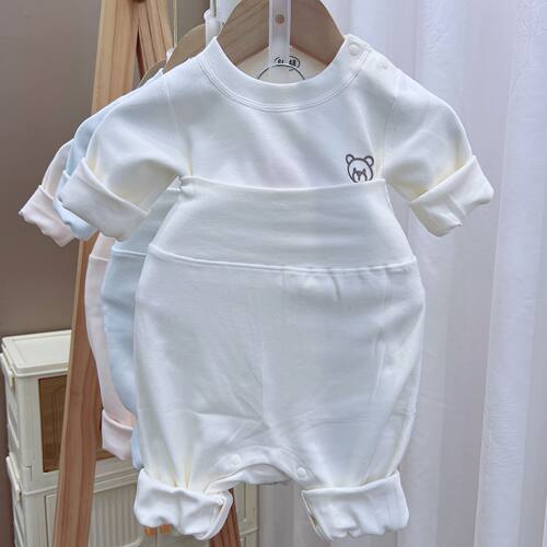 新款A类婴幼儿280g宝宝居家休闲秋衣裤无骨舒绒21269高腰婴儿套装
