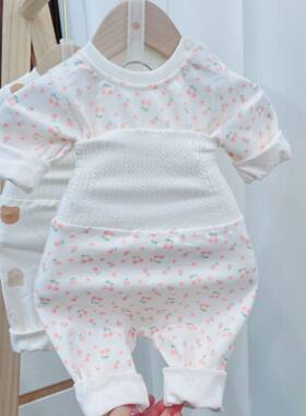 宝宝纯棉A类春秋33002婴幼儿百搭清新高腰护肚秋衣秋裤分体套装