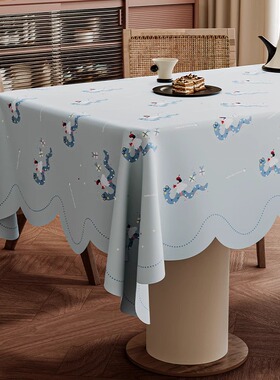 2025新款小羊皮免洗防水防油防烫桌布长方形餐桌布茶几台布桌面