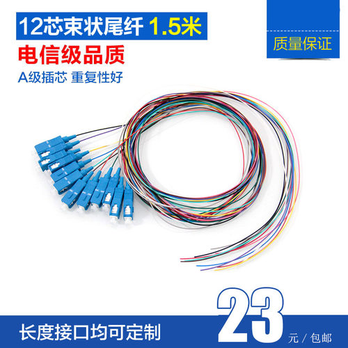 电信级2芯彩色束状SC光纤尾纤