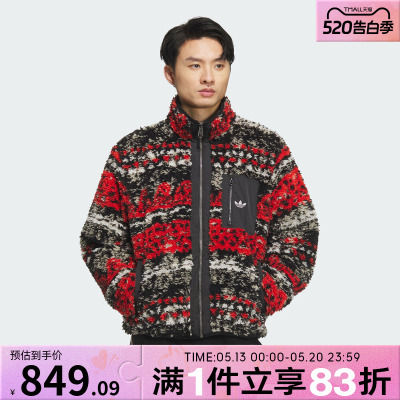 adidas阿迪达斯三叶草男子运动休闲双面穿印花夹克外套KC0105