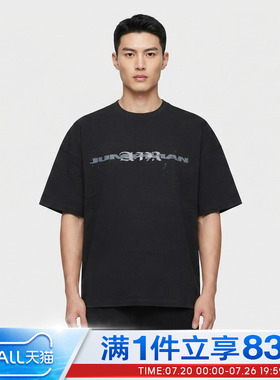 NIKE耐克男子百搭黑色宽松运动休闲短袖T恤圆领上衣IQ6284-010