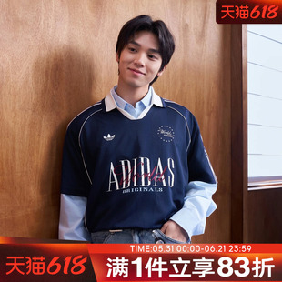 adidas阿迪达斯三叶草男子BLK POLO球衣风运动休闲短袖T恤KY2192