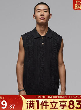 NIKE耐克男子AS M J SP GOLF SWTR VEST毛衣背心HQ8687-010