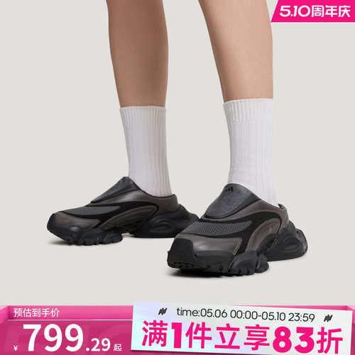 adidas阿迪达斯男女拖鞋FOSXLG RUNNER MULE运动休闲穆勒鞋JS4529