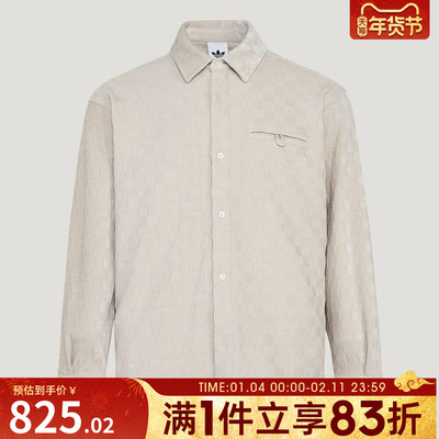 adidas阿迪达斯三叶草男子运动休闲长袖衬衫KU5614