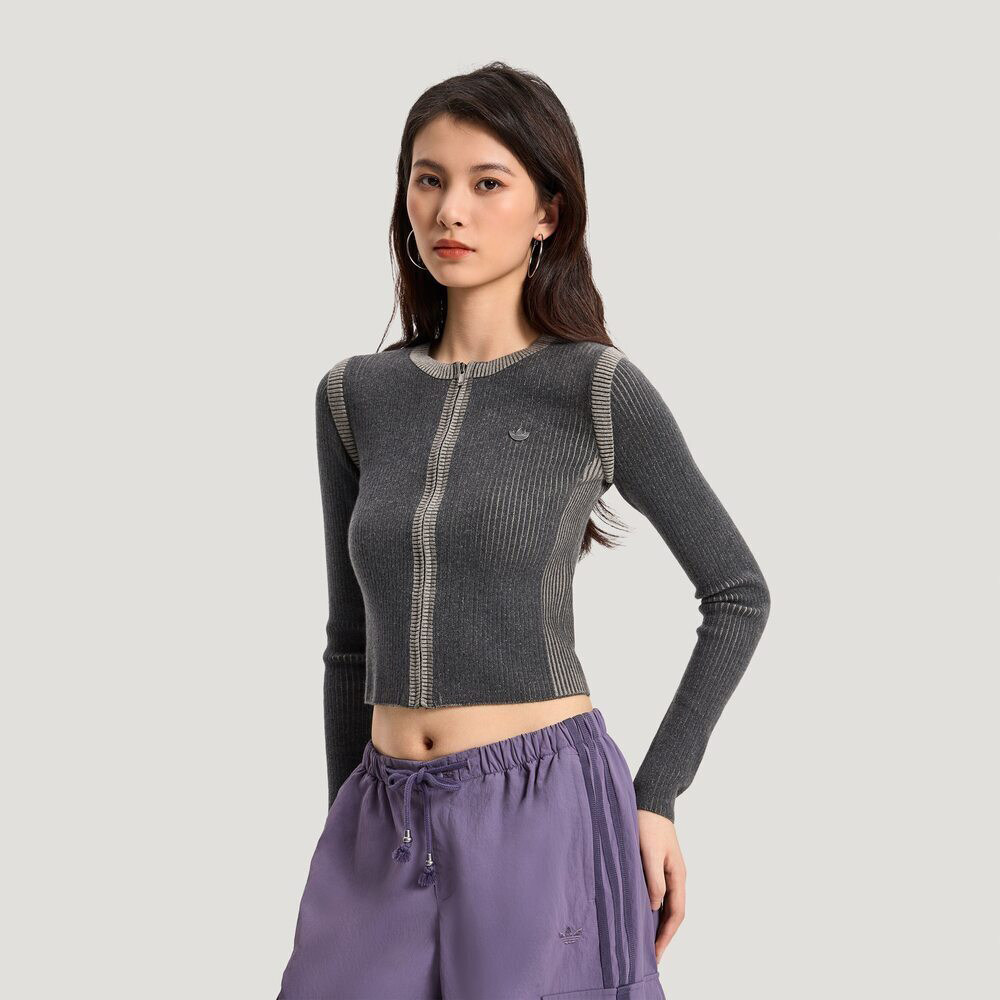 adidas阿迪达斯三叶草女子运动休闲针织开衫外套KR5037,运动服/休闲服装,运动茄克/外套,淘宝优惠券,粉丝福利购,淘宝优惠卷