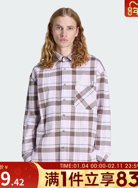 adidas阿迪达斯三叶草男子运动休闲长袖衬衫KG6452