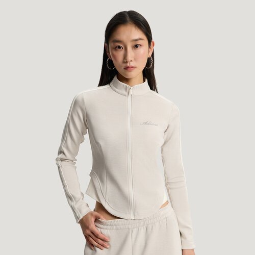 adidas阿迪达斯女子外套三条纹舞动系列细闪休闲夹克KX8910