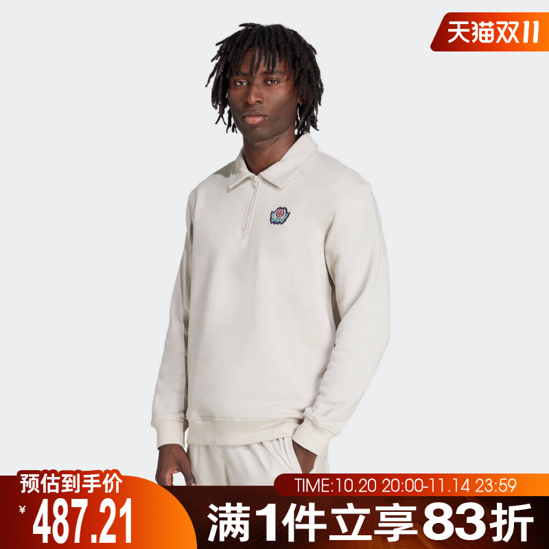 adidas阿迪达斯三叶草男子运动休闲套头衫卫衣JX8172
